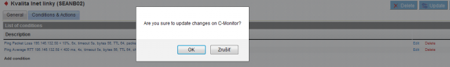 Confirmation of saving changes