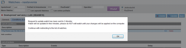 Warning about watch's update