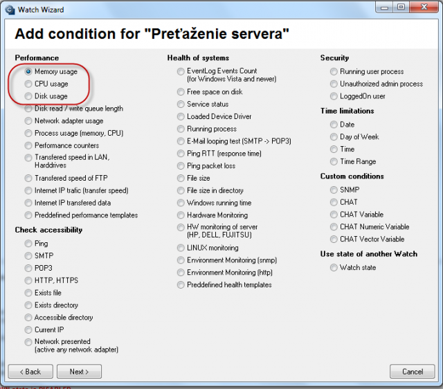 Add memory usage