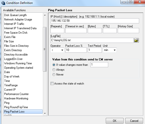 Setup of parameters for PPL