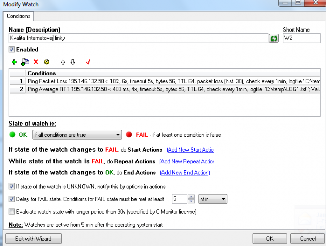 Common watch settings