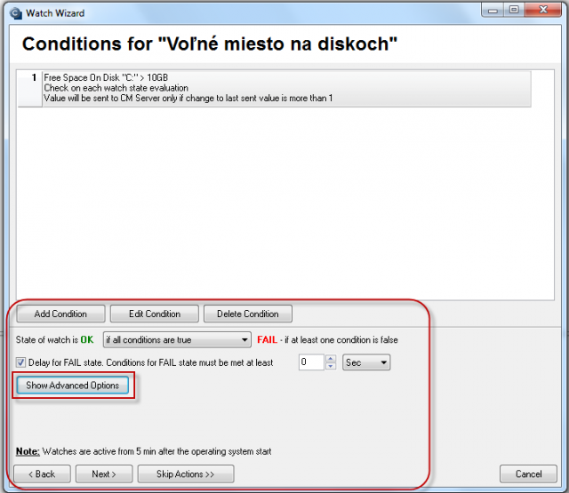 common settings for Watches