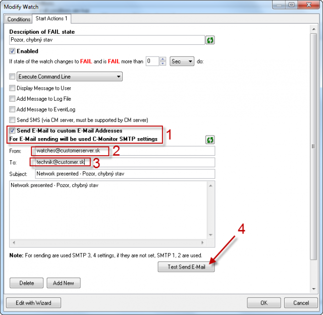 Image: Watches Action - Send E-Mail