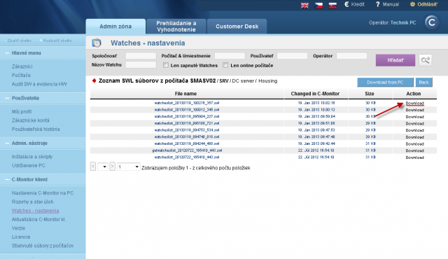 Download of the SWL file newest version