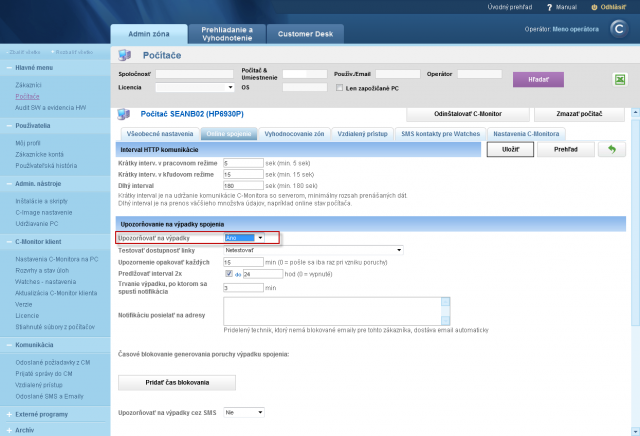 Enabling notification of outages