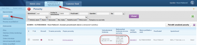 PC connection outage with outage of int. line