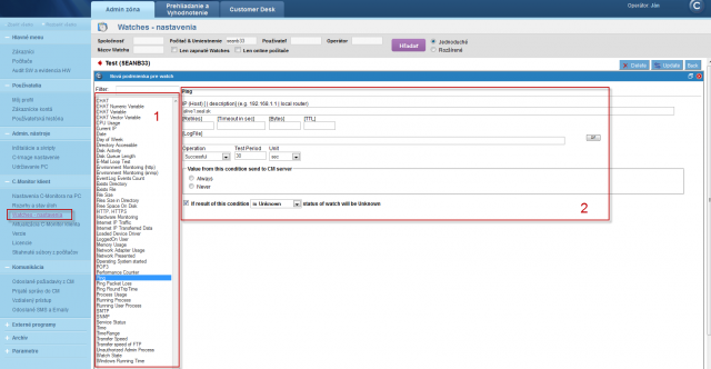 Image: Example of condition setup through CM portal