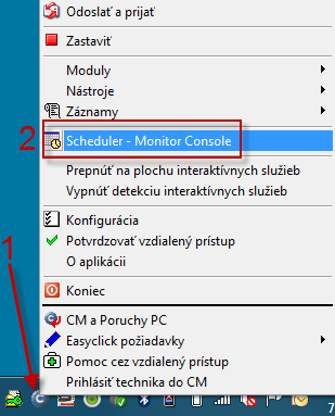 Image: Start of C-Monitor console