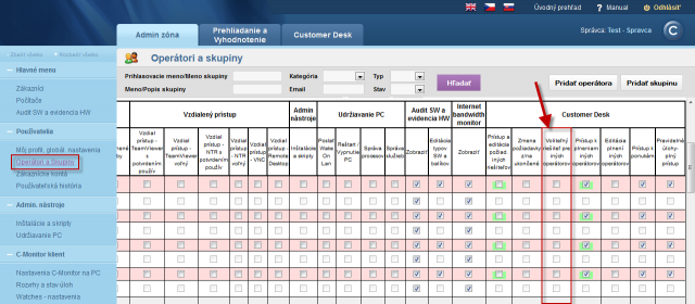 Management of the list of solvers in a C-Desk request